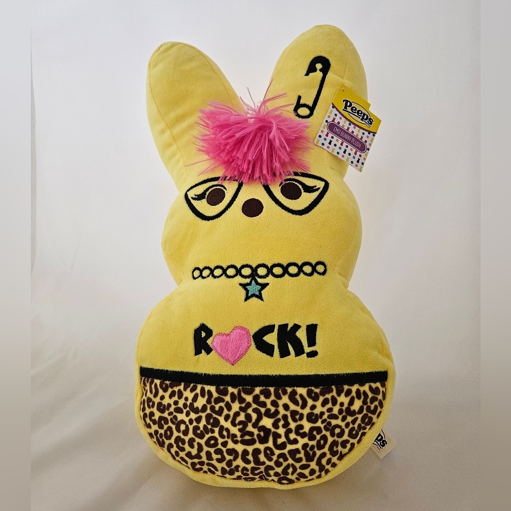 Peep Rock Star Yellow Bunny Plush